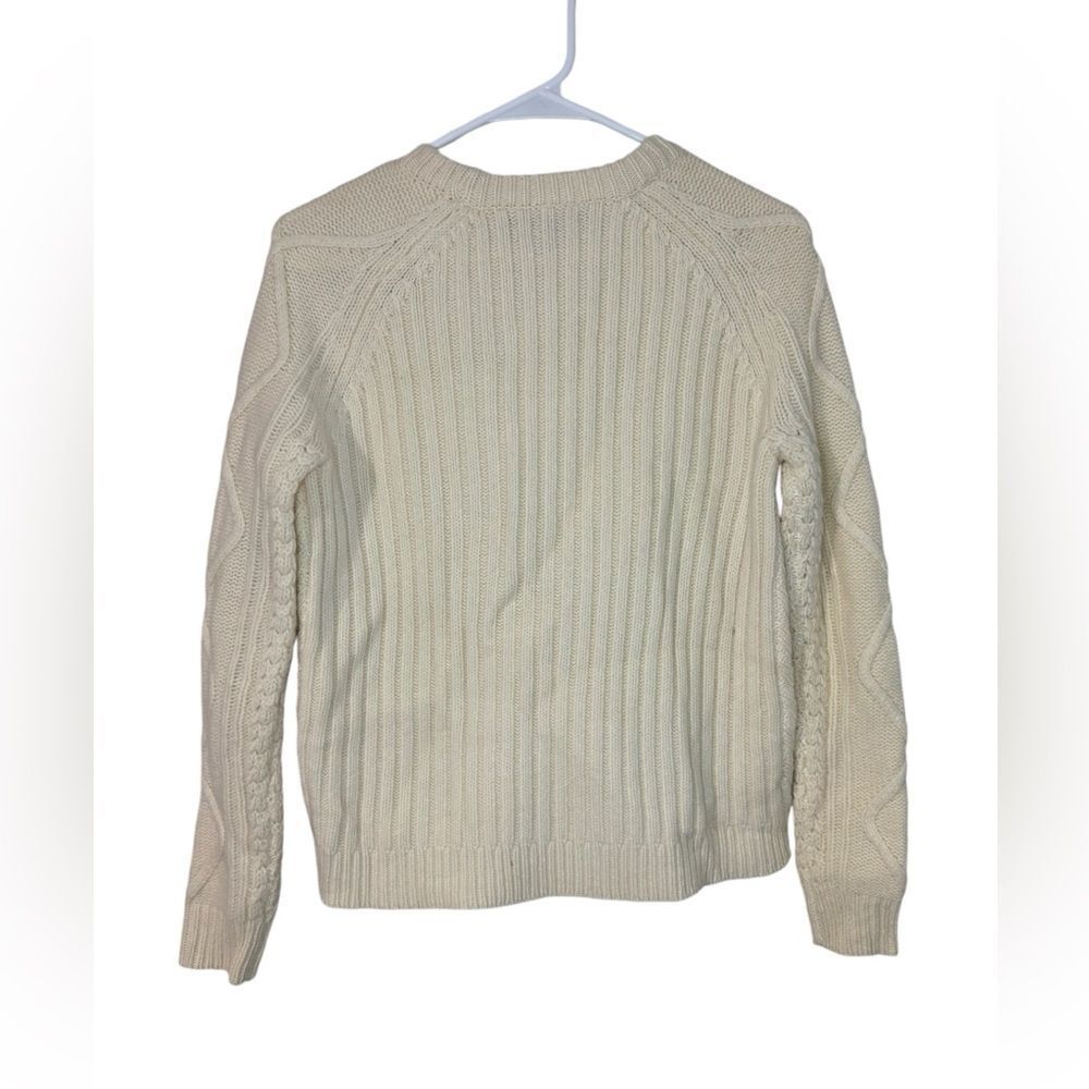 J.Crew Pom Pom Cable Knit Wool Sweater - Picture 4 of 9